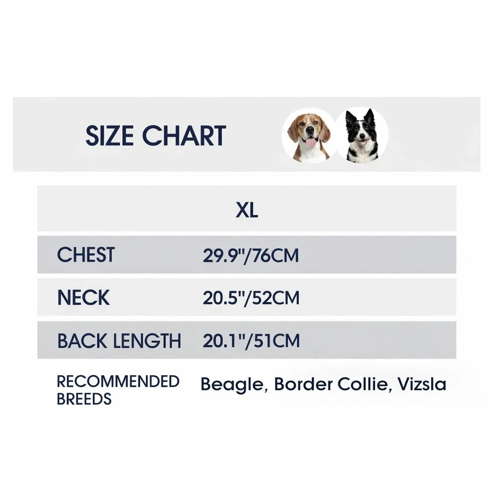 IECOii Dog Winter Coat Harness Jacket Waterproof Black XL Large‎ Dogs